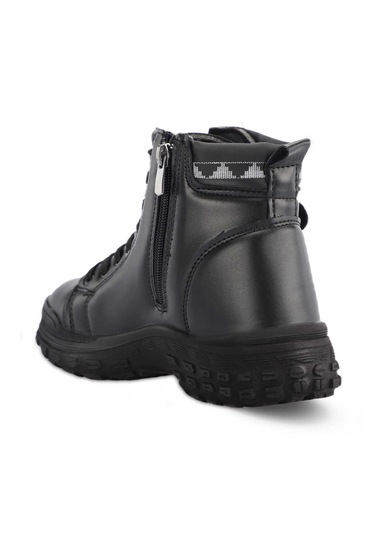 Esm Hertha Fermuarlı Kısa Bilek Kadın Bot Siyah