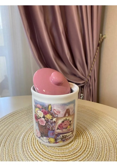 Homeksu Kapa İle Porselen Şekerlik 341545238 Beyaz