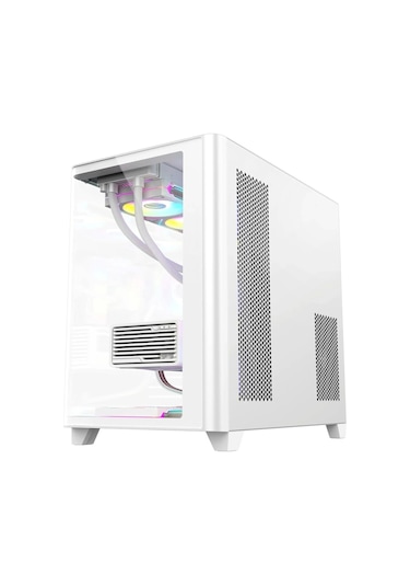 Dragos Ocean Curved Pro 750W 80+ Temperli Cam Atx Mid Tower Oyuncu Bilgisayar Kasası Beyaz