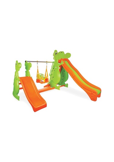 Pilsan Çift Kaydıraklı Dino Salıncak Seti 07-960 Fsp