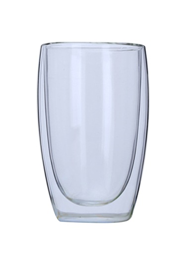 Skycity 450ml Isıya Dayanıklı Çift Duvarlı Şeffaf Cam Bardak - Sıcak/soğuk İçecekler İçin Isı Yalıtımı Çok Renkli