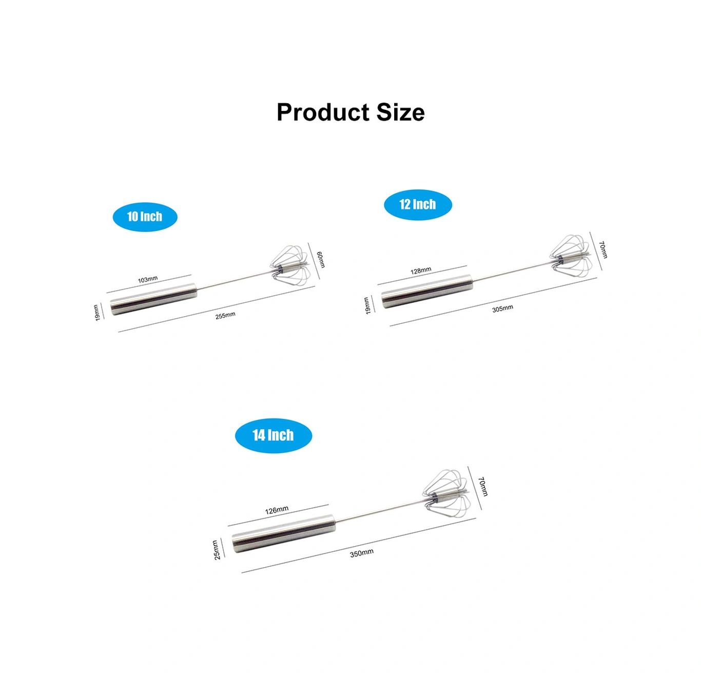 Youmex Ev Fırını Ve Mutfak Kullanıma Gerekli Paslanmaz Çelik El Çırpıcı - Yumurta, Krema, Sosu Hızlı Ve Eşit Karıştırır 30,5 Cm Diğer