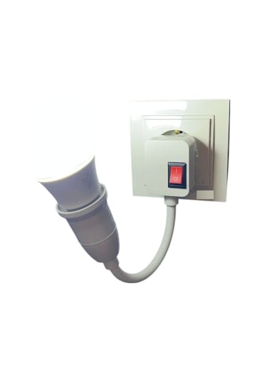 Spiral Kıvrımlı, Fişli, Aç Kapa Anahtarlı E27 Duy 20cm