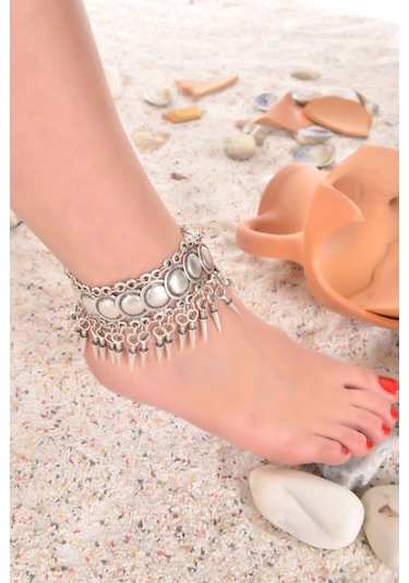 Labalaba Kadın Antik Gümüş Kaplama Etnik Halhal