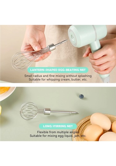 Jialan Taşınabilir Blender Mikser Mutfak Aletleri El Mikseri Yeşil