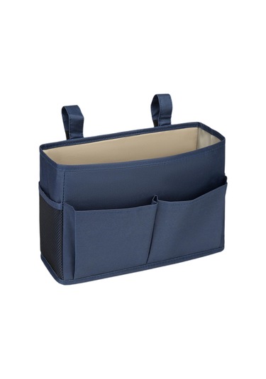 Homyl Dergi Için Başucu Caddy Asılı Yatak Düzenleyici Hafif Lacivert