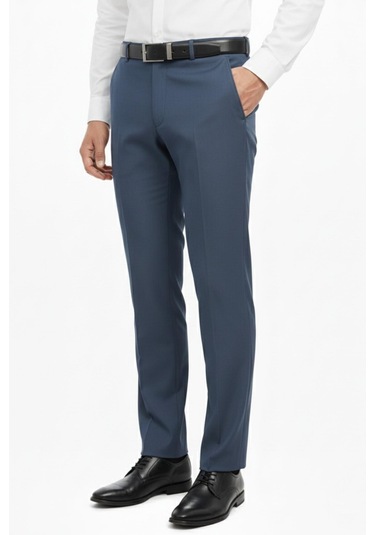 Erkek Regular Fit Kumaş Pantolon Likra Kumaş Bgl-st05035 Koyu Mavi