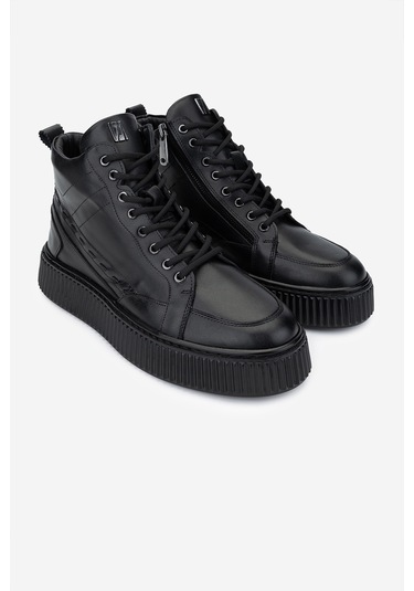 Valmenti Erkek Hakiki Deri Siyah Casual Bot 352 21589 Erk Bot Sk24-25 Sıyah Nappa Siyah