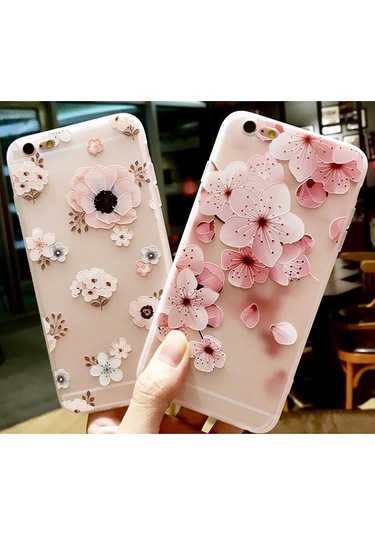 Suofeng Tpu Mat Kapak İphone Uyumlu 6/7/8/x/xs/xr/xs Max/11/11 Pro/11 Pro Max İçin Pembe Çiçek Desenli, Şok Emici, Tam Korumalı, Anti-kayma Telefon Kılıfı