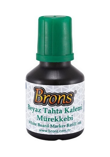 Brons Beyaz Tahta Kalemi Mürekkebi Yeşil 30 Cc
