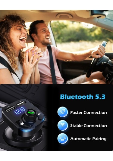 Conventions1 Bluetooth Araç Kiti Fm Transmitter & Çift Usb 1 Adet