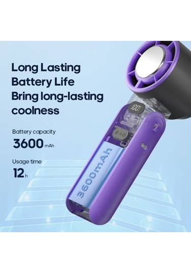 Liangmei Açık Katlanabilir Taşınabilir El Fanı Mini Soğutma Şarj