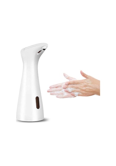 Xindoker 200ml Otomatik Hareket Sensörlü Köpük Sabun Dispenseri - Dokunsuz, Hızlı Dağıtım, Drip-siz, Kaymaz Alttan Beyaz