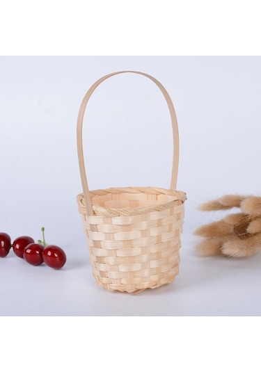 Xiaaokeji 18 Adet Bambu Örgü Sepet Ev Depolama Sepeti Bitki Kutusu-s Kahverengi