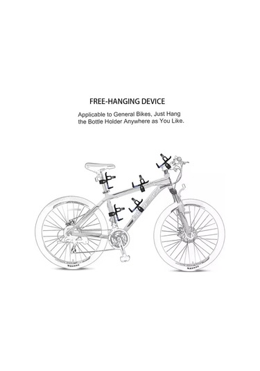 Chuangyinshop Siyah Bisiklet Şişe Kafesi Ayarlanabilir Tutucu Dönebilir Alet Gerektirmez Dayanıklı Siyah