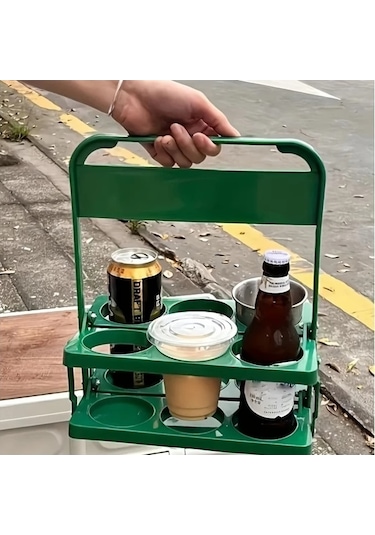 Trendooze Katlanır 6lı Bira Sepeti Sarı Taşınabilir Bira Taşıma Filesi Kahve Süt Çay Fıltresi Sarı Sarı