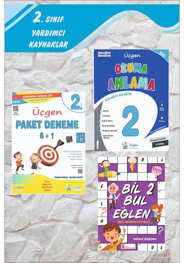 Üçgen 2.sınıf Paragraf Destekli Okuma Anlama + Paket Deneme 6+1