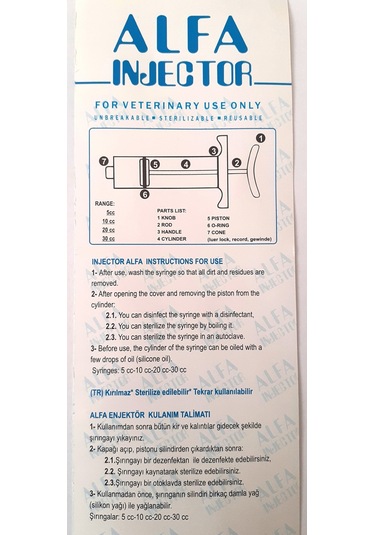 Alfa Mika Enjektör 10 Cc / 2 Adet İğne Hediye