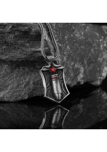 Zirkon Taşlı Motifli 925 Ayar Gümüş Kolye