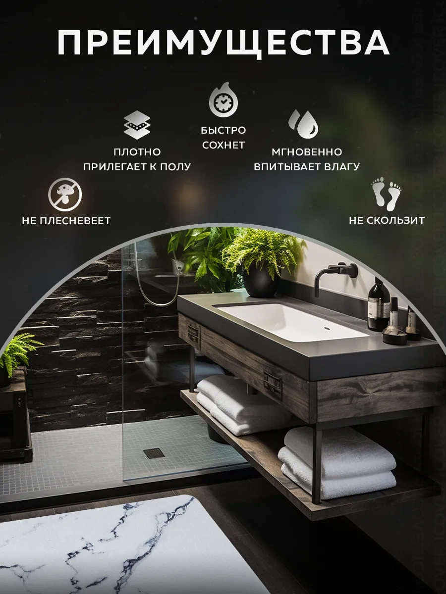 Rıdberg Home Banyo Ve Tuvalet İçin Kaymaz Paspaslar 2 Adet 372689387 Beyaz Mat