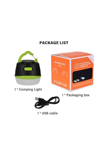 Tenfowee Yeşil Dış Mekan Kamp Lambası, 5 Aydınlatma Modu, Ip65 Su Geçirmez, Manyetik Ve Kanca Özelliği, İçinji Ve Acil Durum Işığı Yeşil