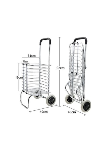 Katlanabilir Taşınabilir Alışveriş Ve Taşıma Arabası Çok Renkli