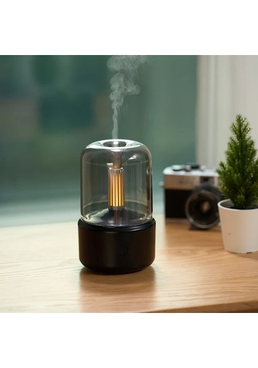 Techbloom Yükseltilmiş Ultrasonik Aromaterapi Lambası White Yumuşak Işık Yatak Başı Atmosfer Lambası Nemlendirici Ve Hava Temizleyici