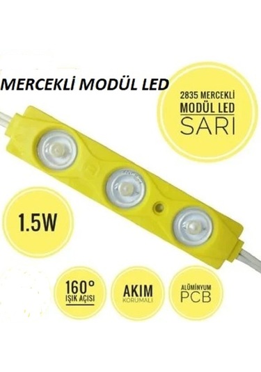 3 Lü 20 Adet Mercekli Modül Led Amber 1,5 Watt 12 Volt