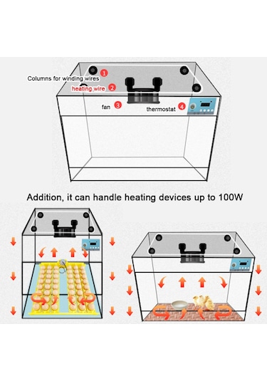 Mufunye Akıllı Otomatik Dijital Sıcaklık Kontrol Cihazı Kuluçka Makinesi Termostat