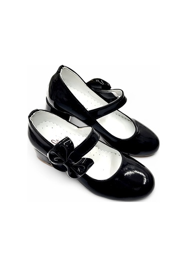 Beebron Ortopedik Topuklu Abiye Kız Çocuk Ayakkabı Glossy Series Abiayk2401 Rugan Siyah Rugan Siyah