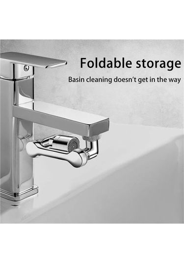 Jialan 1080 Evrensel Rotasyon Musluk Lavabo Robot Kol Dokunun A Gümüş