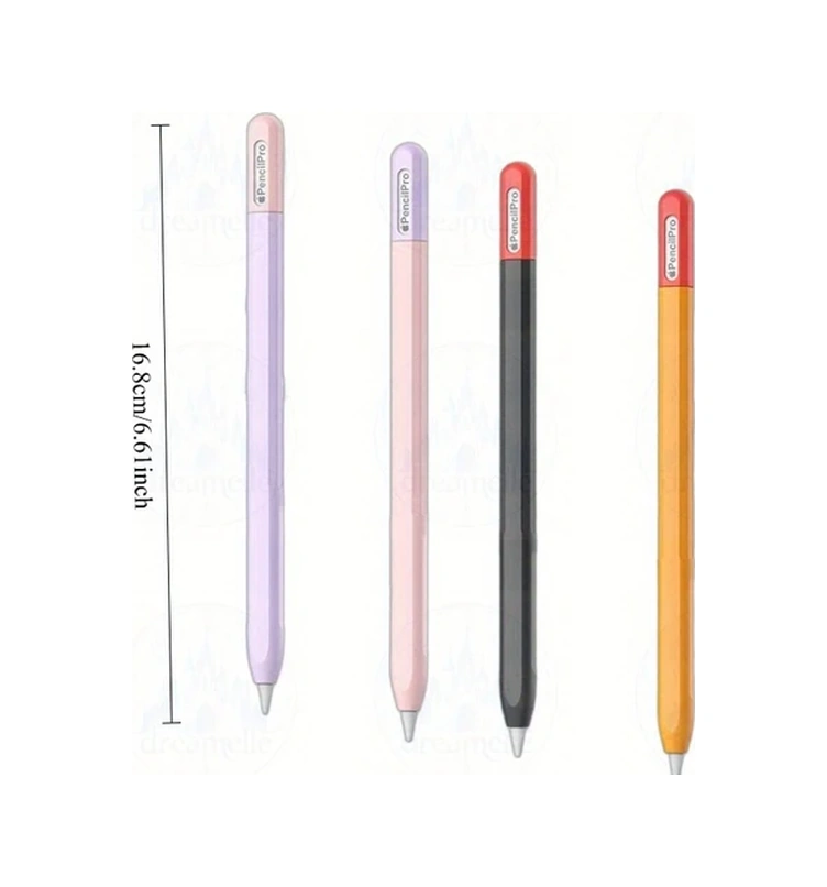 Sunshine011 Usb-c/pro  Pencil 4.nesil Silikon Kılıf Siyah Kırmızı Şok Koruma Titreşimli Turuncu Pembe