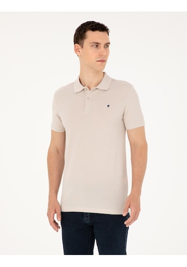 Pierre Cardin Erkek Taş Tişört Basic 50291625-vr049 Taş