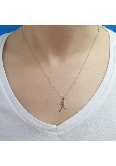 Lova Pırlanta A Harfi Kolye - 2080003