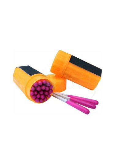 Kangvka Acil Durum Rüzgar Geçirmez Su Geçirmez 20'li Portatif Çakma Seti Portakal