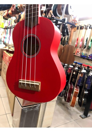 Puka Soprano Kırmızı Renk Ukulele