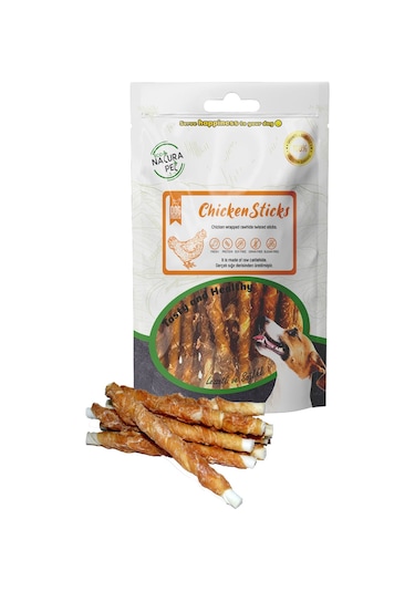 Eco Natura Pet Chicken Sticks Tavuk Sargılı Kemik Köpek Ödülü 90 G