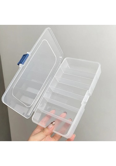 Gateesat 6 Gözlü Şeffaf Saklama Kutusu Toz Geçirmez Takı Ve Aksesuar Organizer Şeffaf 6 Bölmeli Saklama Kutusu