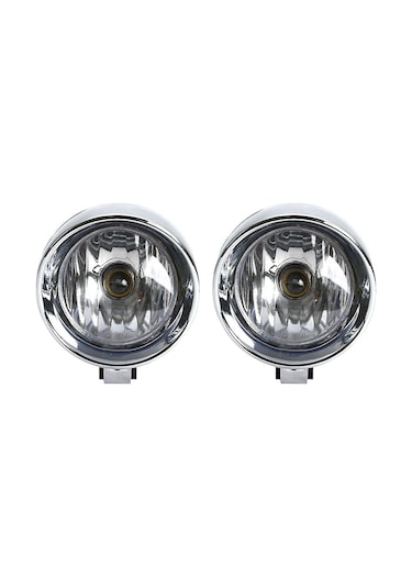 Suntek 4 Inç krom Motosiklet Ön Far Sis Işık Lambası 2 Adet