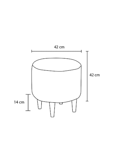 Favora Fındık Puf - Antrasit Antrasit