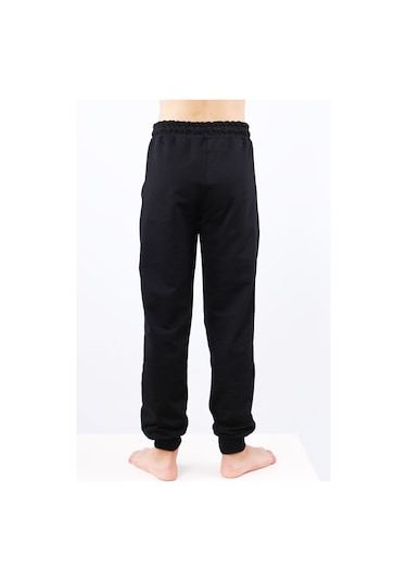 Çocuk Unisex Okul Eşofman Altı Ribanalı C8 Siyah