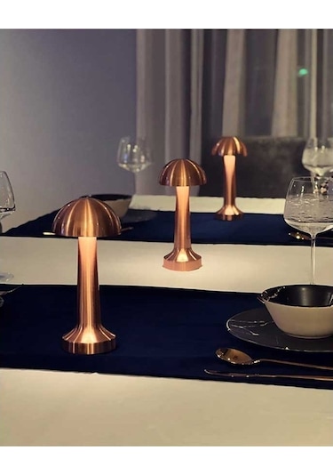 Cata Ct-8430 Lızbon Dokunmatik Masa Lambası 3 Renkli Işık Bronz Beyaz