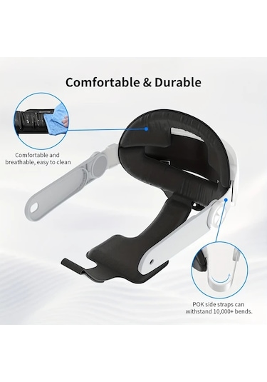 Elmpaly Wolmtt Meta Quest 3/3s Baş Bandı 10000mah Pil 24.5w Hızlı Şarj 2si 1 Arada Beyaz