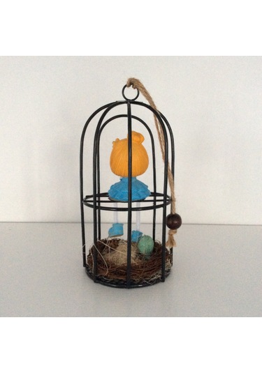 Kafeste Oturan Kız Biblo Mavi 2 Diğer