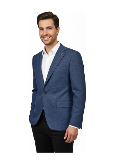 Erkek Tek Spor Ceket Çift Yırtmaçlı Bgl-st04982 Petrol