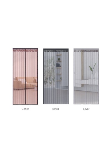 Xindoker Siyah Magnetik Moskit Neti - 80x210 Cm Perde, Bantlı Kurulum, Tıkanıksız Açılış, Poliester Dokuma, Ev Odaları İçin Siyah