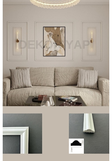 Boyanabilir Dekoratif Hazır Kesimli Duvar Çıtası Paketi