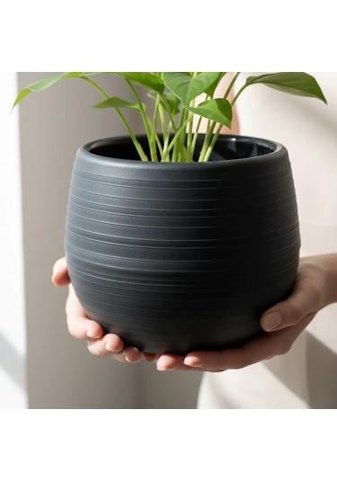 Saburg Çiçek Saksısı Seti 2 Adet, 1,2 Litre Otopompalı Saksı 60807039