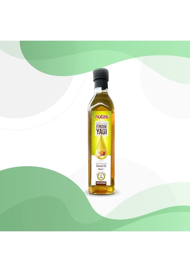Nutas Soğuk Sıkım Fındık Yağı Cam Şişe 500 ML