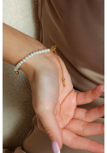 Reva Kol Ve Ayak Bileği İçin Kolye Ve Pandantifli İnci Bileklik 224150162 Beyaz